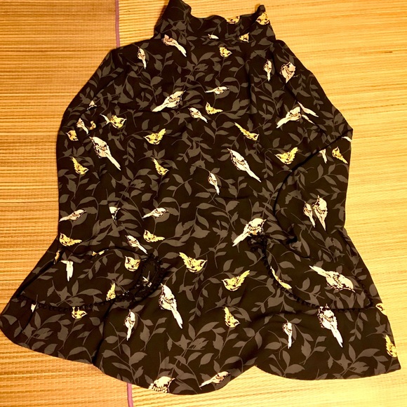 Charter Club Black Print Lace Pom Pom Sleeves - Picture 7 of 8